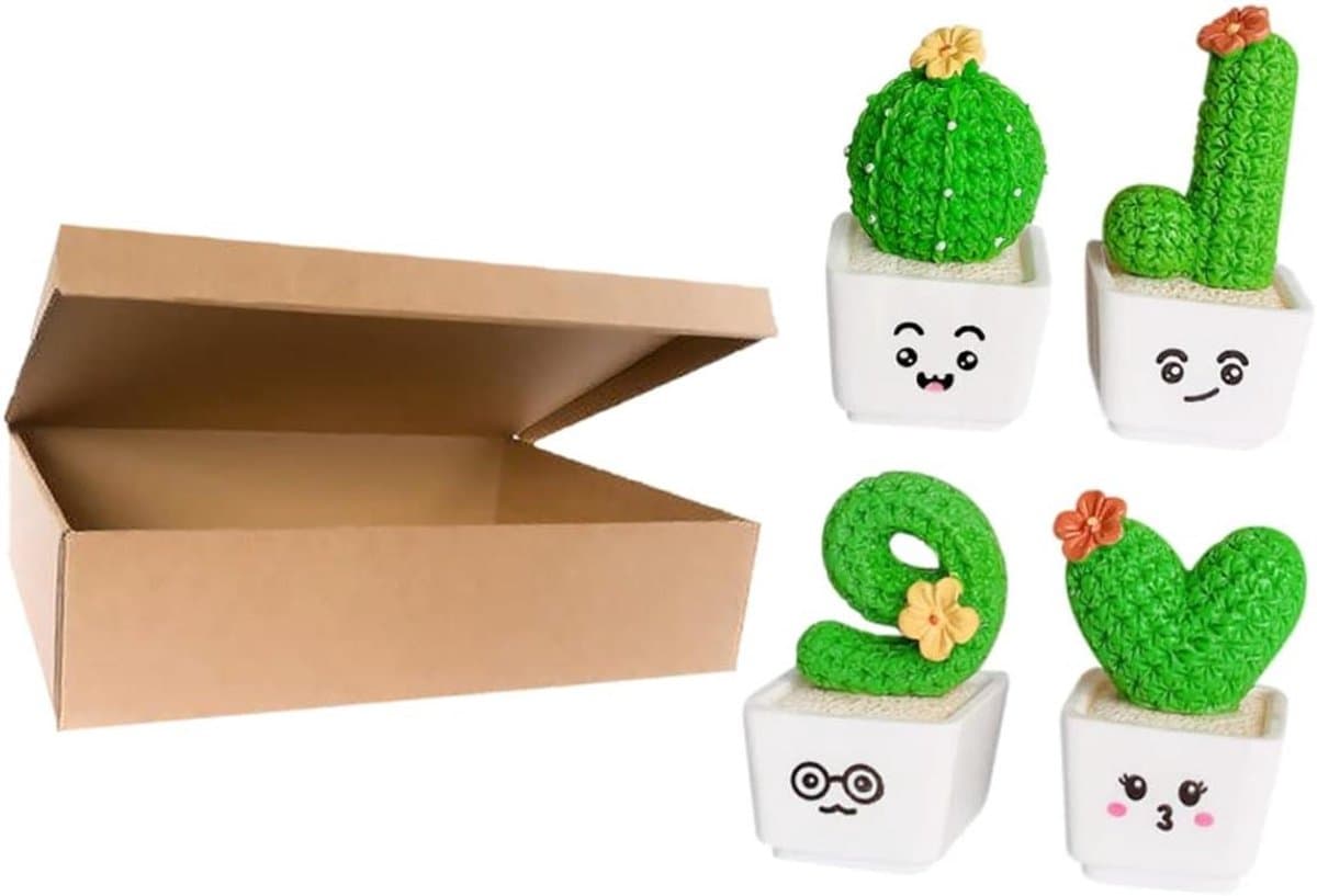 Hars Cactus Decoraties - Nep Cactussen - Huis Decoratie - Creatief Ontwerp - 4.5X3X3cm - Diverse Kleur