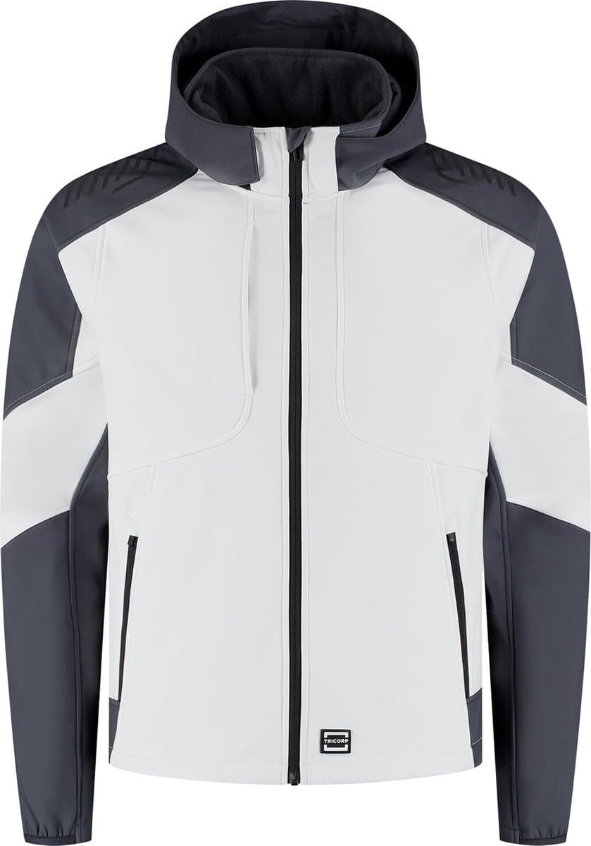 Tricorp Softshell Capuchon Bicolor Redefined 406118 - WhiteAnthracite - 4XL