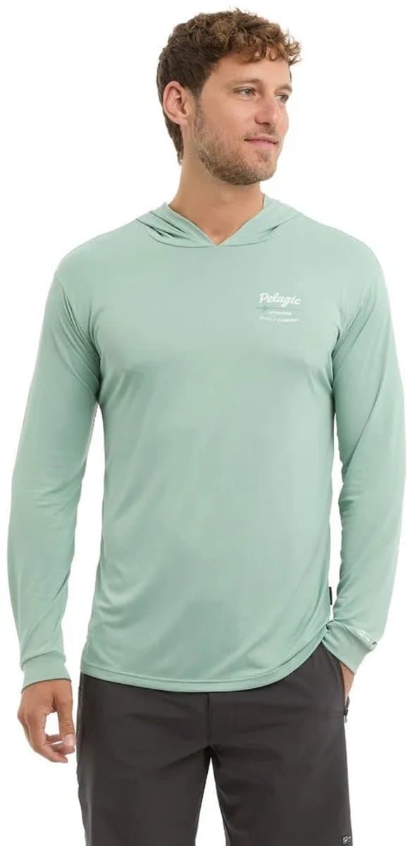 Pelagic Aquatek Rodney Uv-hoodie Met Lange Mouwen Groen M Man