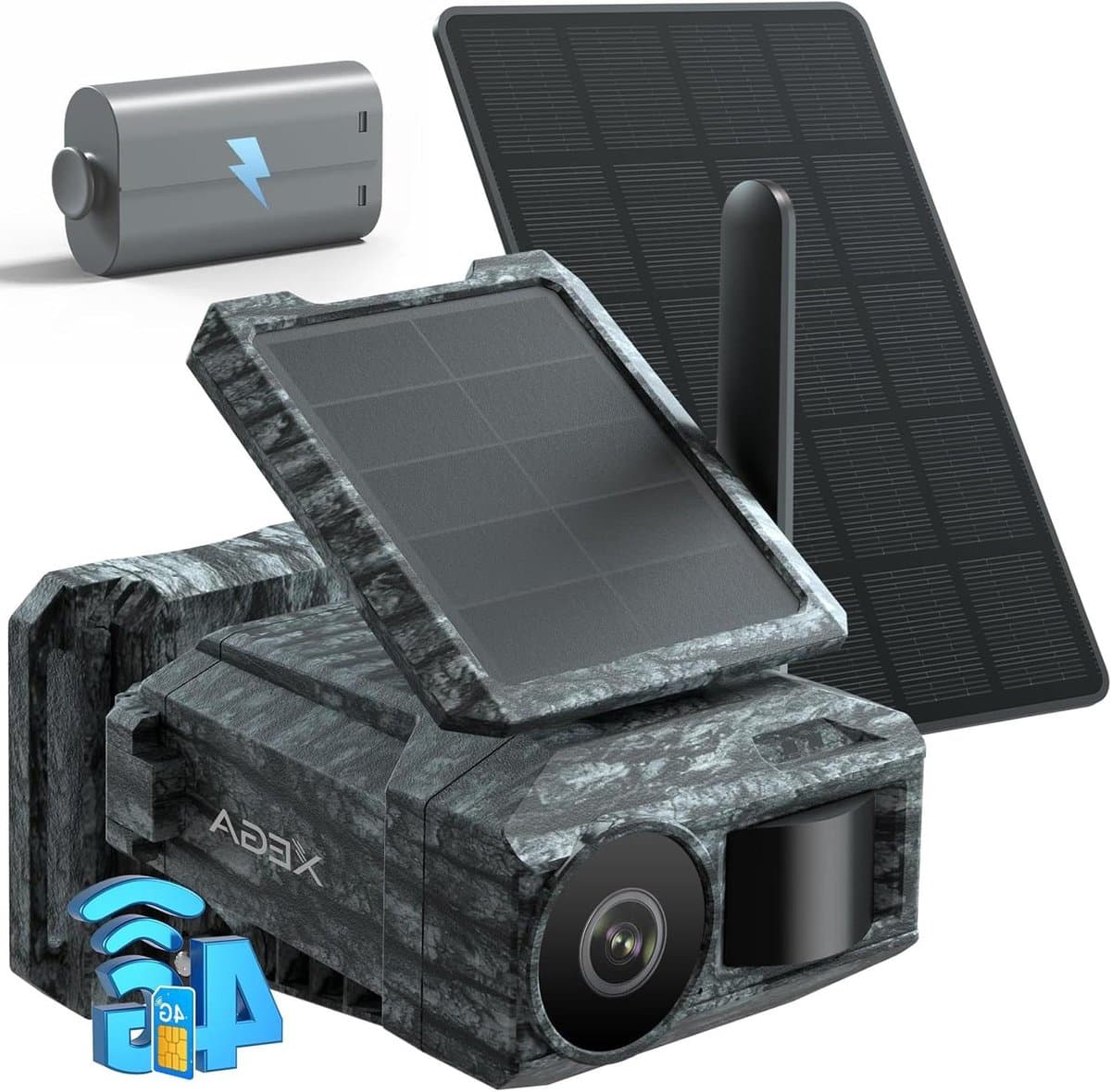 Bewakingscamera met Sim - Buiten Camera - Draadloze Observatie - Zonne-energie Werking - 2K HD Resolutie - Zilver