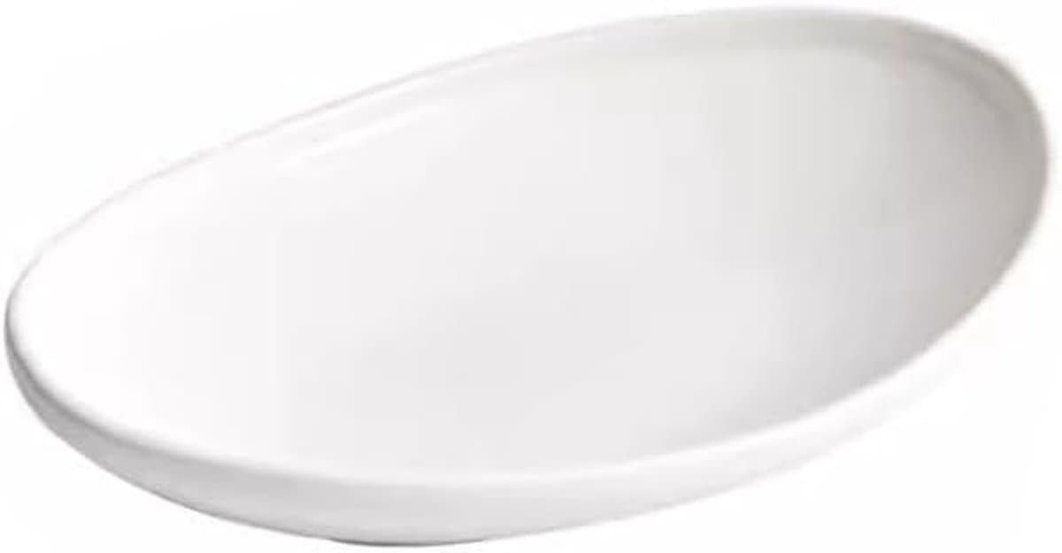 Dinerborden Ovaal - Saladeborden Soepborden - Thuis Dineren - Vaatwasmachinebestendig - 28cm - Wit