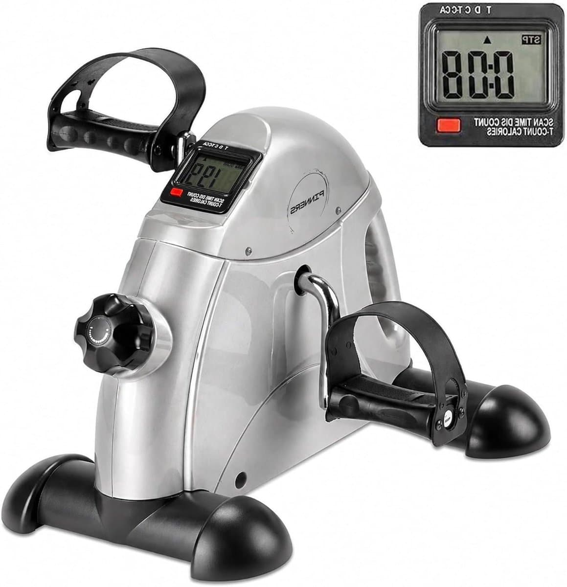 Mini Hometrainer - Pedaal Trainer - Actieve Revalidatie - Digitale LCD Monitor - 36 x 30 x 30 cm - Wit