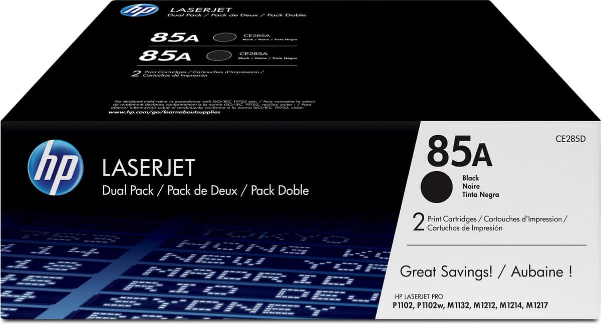 HP 85A - Tonercartridge / Zwart / 2 Pack
