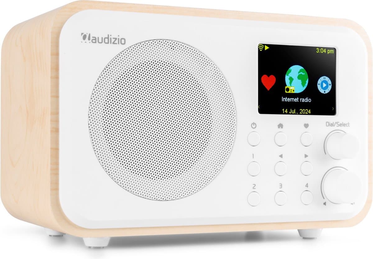 DAB radio - Audizio Vicenza - DAB / DAB+ en Internet radio met Bluetooth - WIFI - Accu - Wit