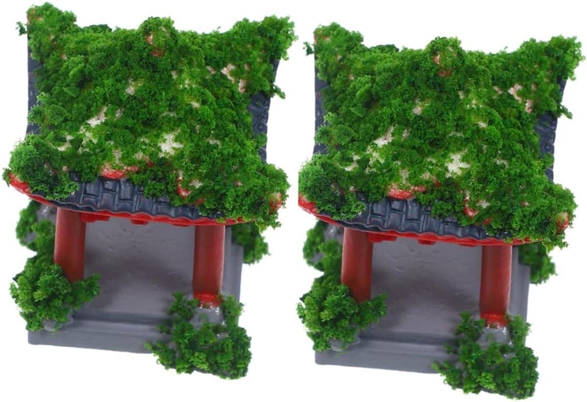 Miniatuur Paviljoen - Tuin Decoratie - Mini Tuin - Lichtgewicht Ontwerp - 4x3x3 cm - Meerkleurig