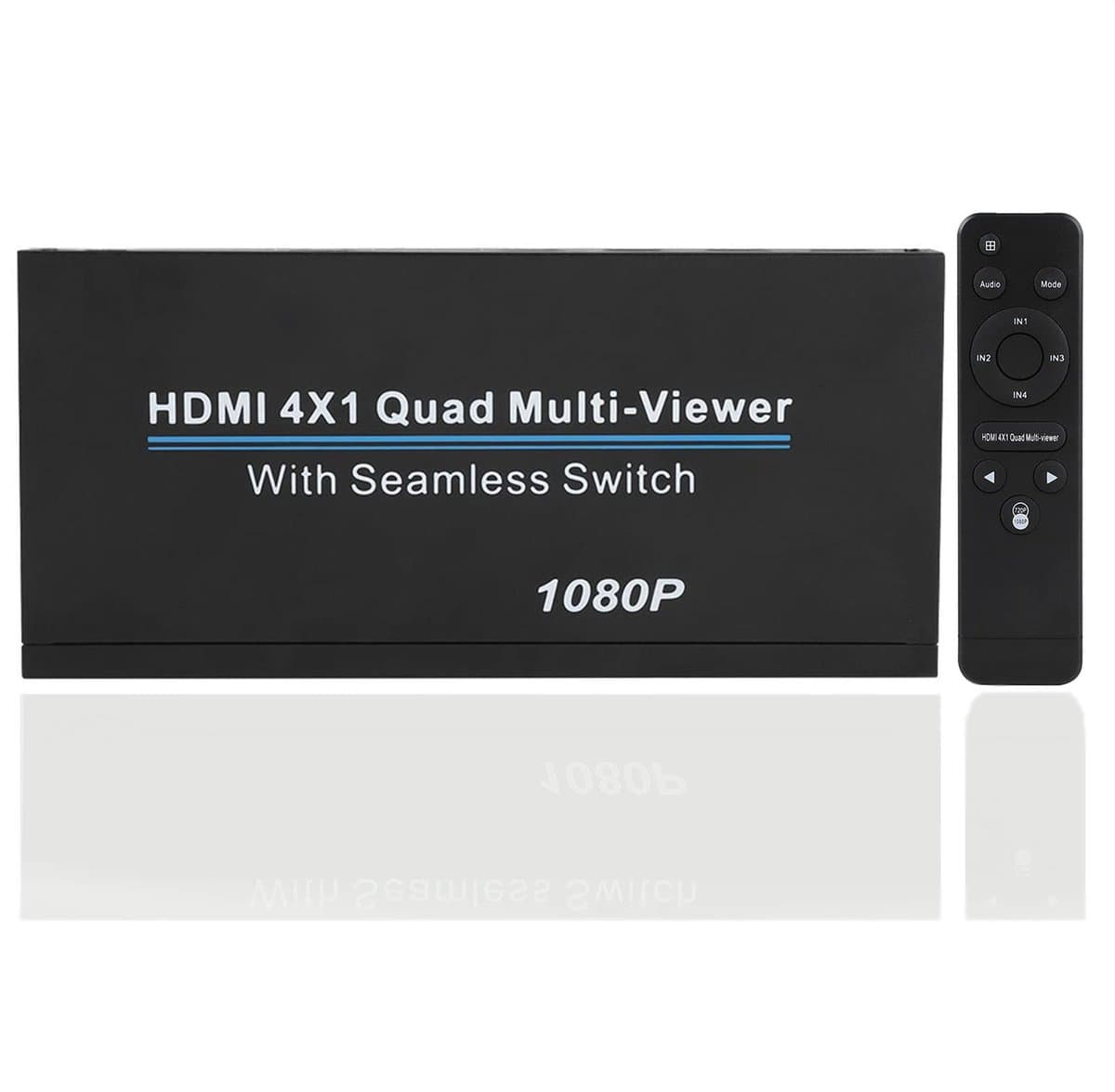 Golden crown - HDMI Multiviewer - 4x1 HDMI Schakelaar - Met Infrared Afstandsbediening - Compact Formaat - Geschikt voor Monitor en TV - Perfect voor