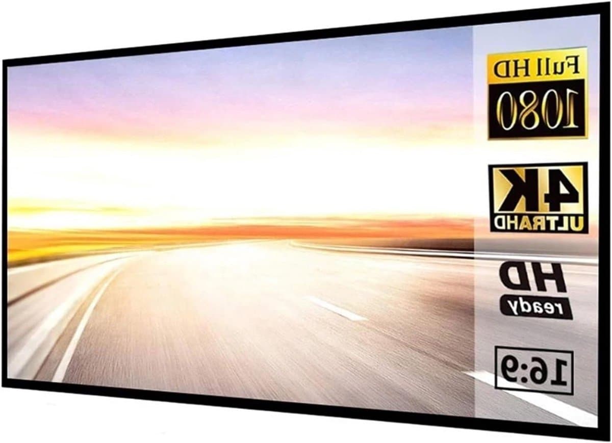 Projectiescherm - Beeldscherm - Thuisbioscoop - Kreukvrij materiaal - 100 inch - Wit