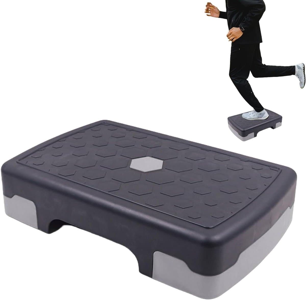 Workout Step - Fitness Platform - Lichaam Vormgeven - Anti-slip Ontwerp - 45x30x10cm - Donkergrijs
