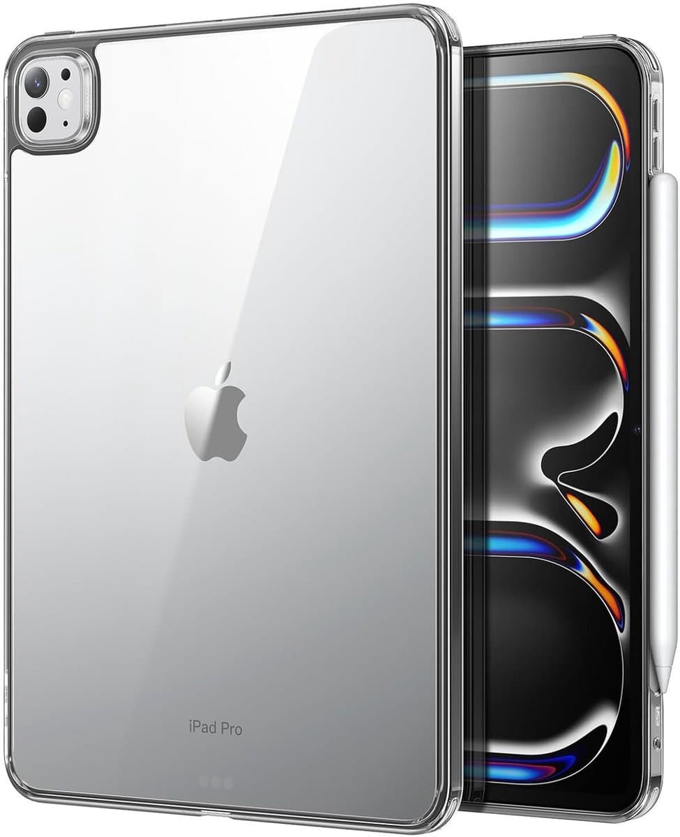 ESR Classic Hybrid Hoes Gechikt voor iPad Pro 11 (2024/2025) - Back Cover Flexibel TPU Transparant / Zwart