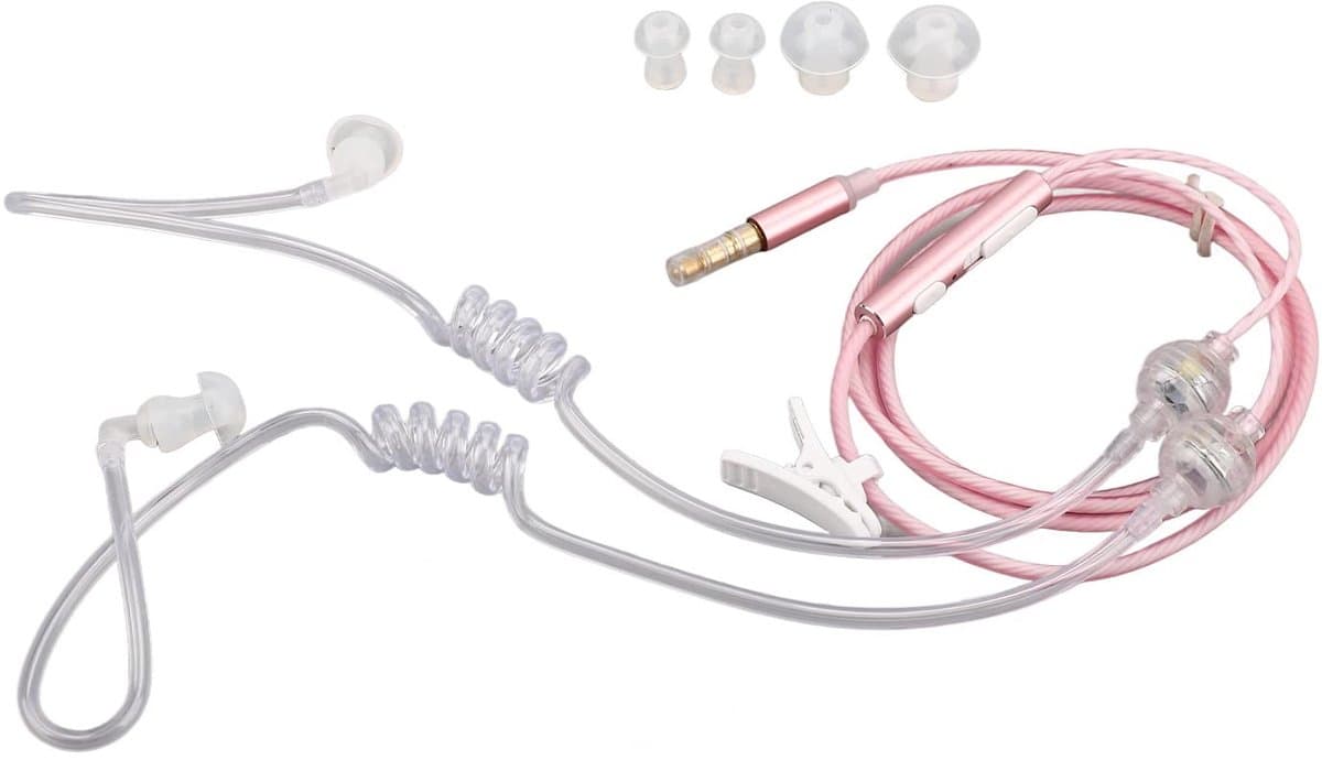 Allecto - In-ear Binaurale Hoofdtelefoon - Anti-straling - Roze - Ruisonderdrukking - Hoofdtelefoon voor Laptop en Tablet - Ergonomisch ontwerp