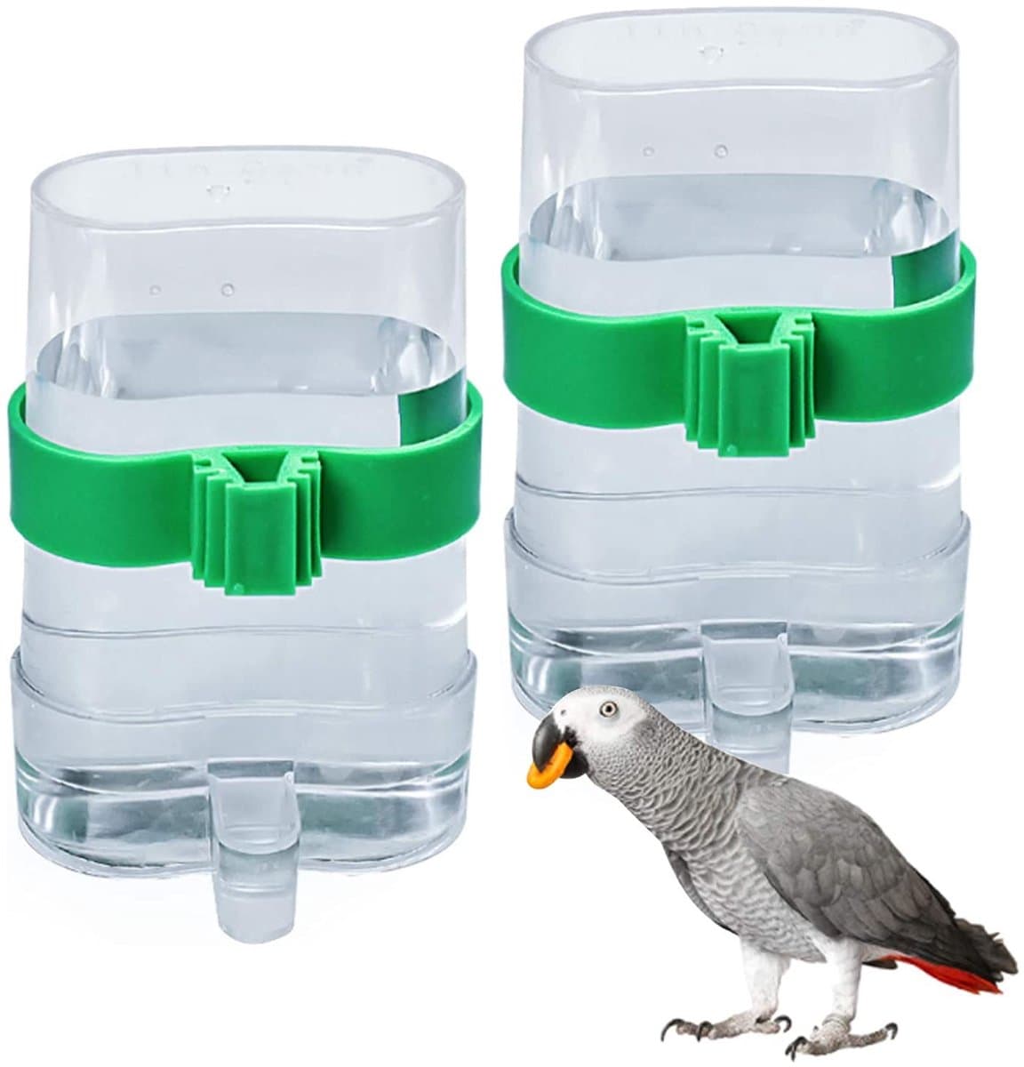 Dailygoody - 2 Stuks Automatisch Vogelvoer en Waterdispenser - Vogelkooi Accessoire - Veilig kunststof - Voor Papegaaien en Parkieten - Hygiënisch en