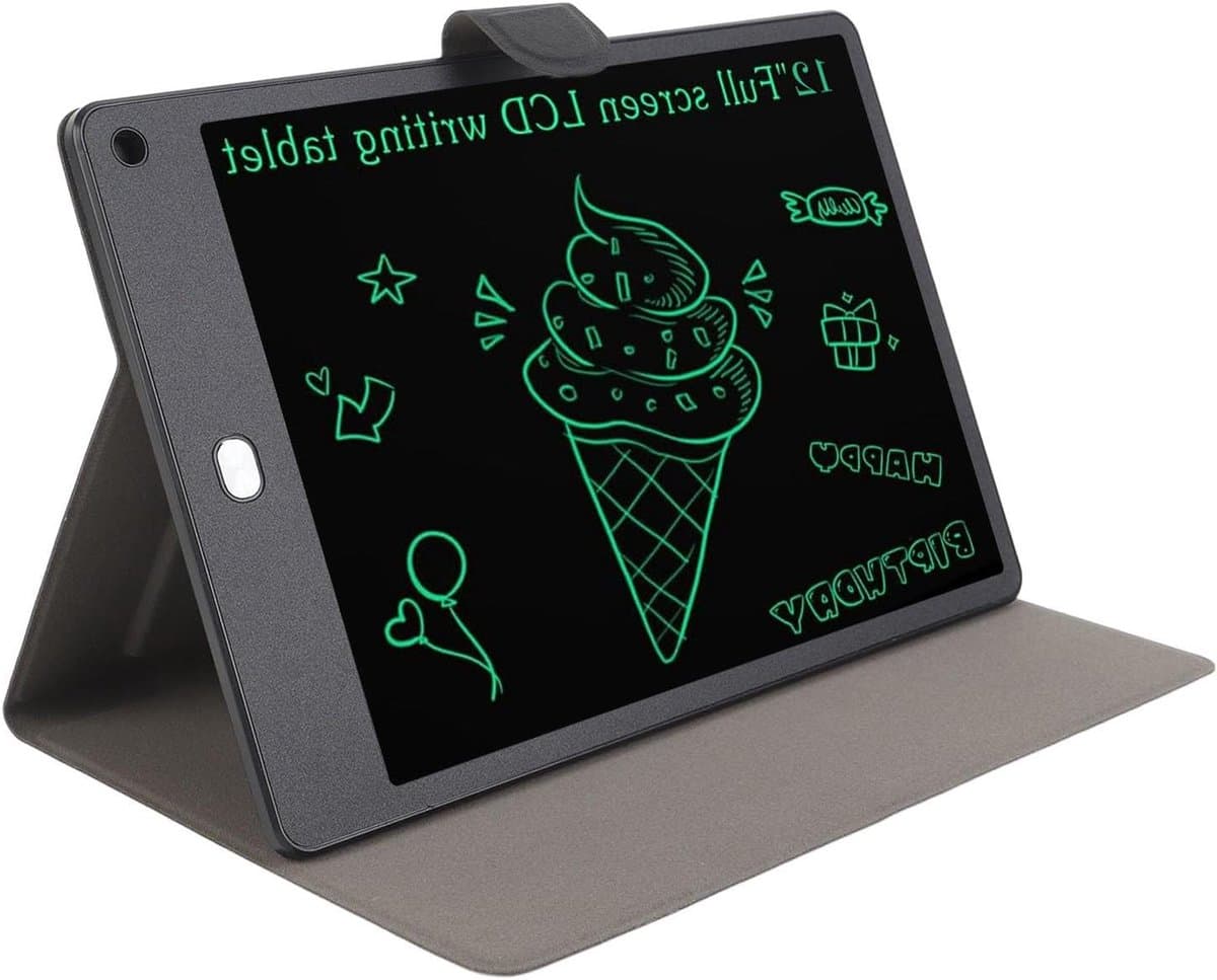 Schrijftablet - Tekentablet Aantekeningen - Ideeën Vastleggen - Oogvriendelijk LCD - 12 Inch - Zwart