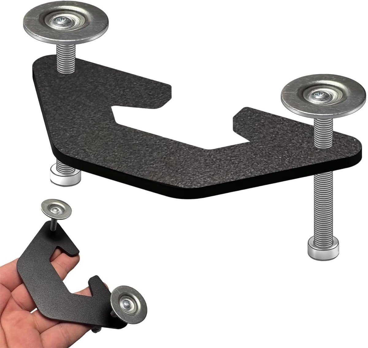 Klemarmplaat Monitor - Versterkingsbasis Scherm - Stabiele Bevestiging - Oneffenheden Compenserend - 3.9 Inch Compatibel - Zwart