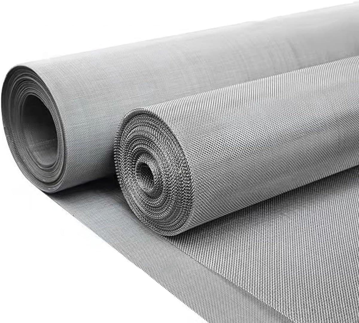 Roestvrij Staal Gaas - Metaal Net - Ventilatie Afdekken - Fijnmazig 20 Mesh - 1x6 Meter - Zilverkleurig