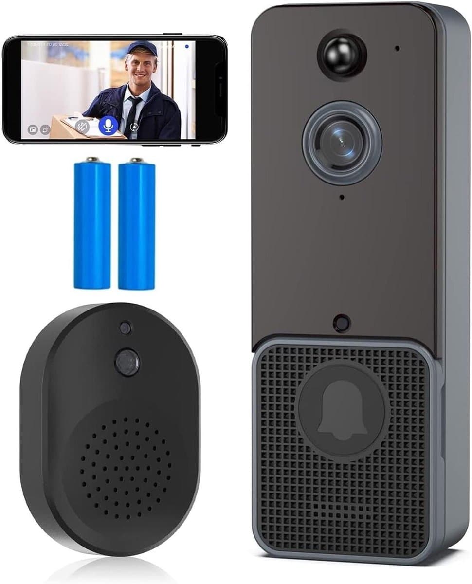 Video Deurbel Camera - Slimme Deurcamera - Woning Beveiliging - Nachtzicht Inclusief - 1 Stuk - Zwart