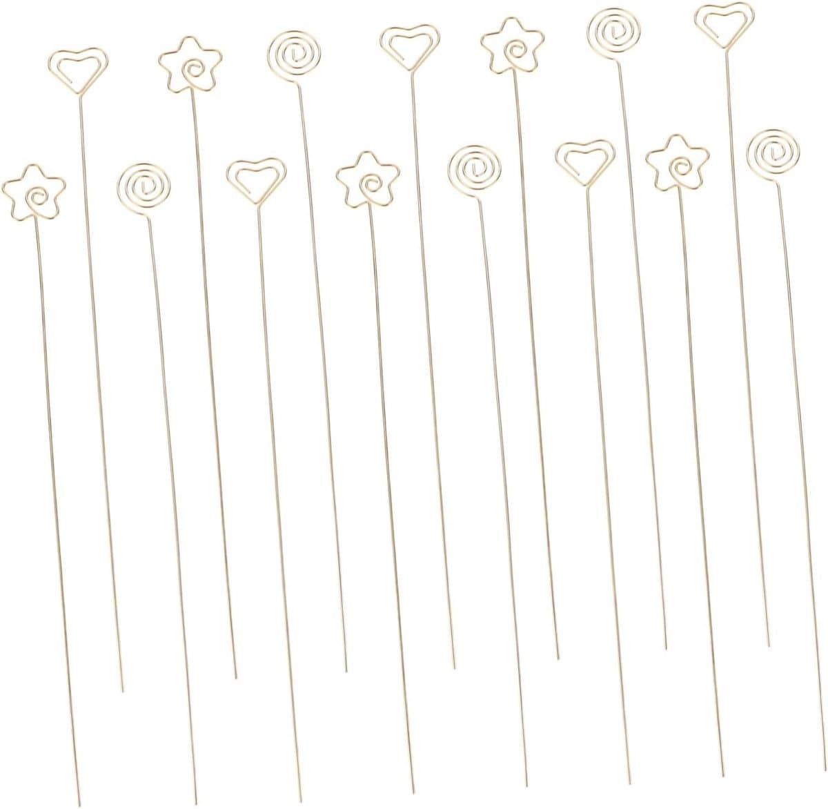 Fotohouder Clips - Kaarthouders Menu Clips - Bruiloft Decoratie - Stervormige Bloemsteek - 30 stuks - Goud