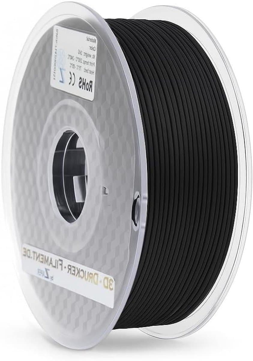 PLA Filament - 3D Printer Draad - 3D Printen - Minder Kromming - 1 kg 175 mm - Zwart Mat
