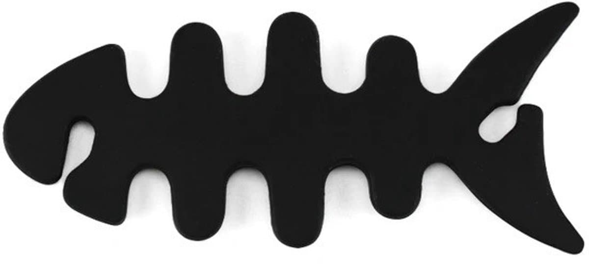 Hurtel Serie - Kabel Organizer in Visvorm - Zwart - Plastic