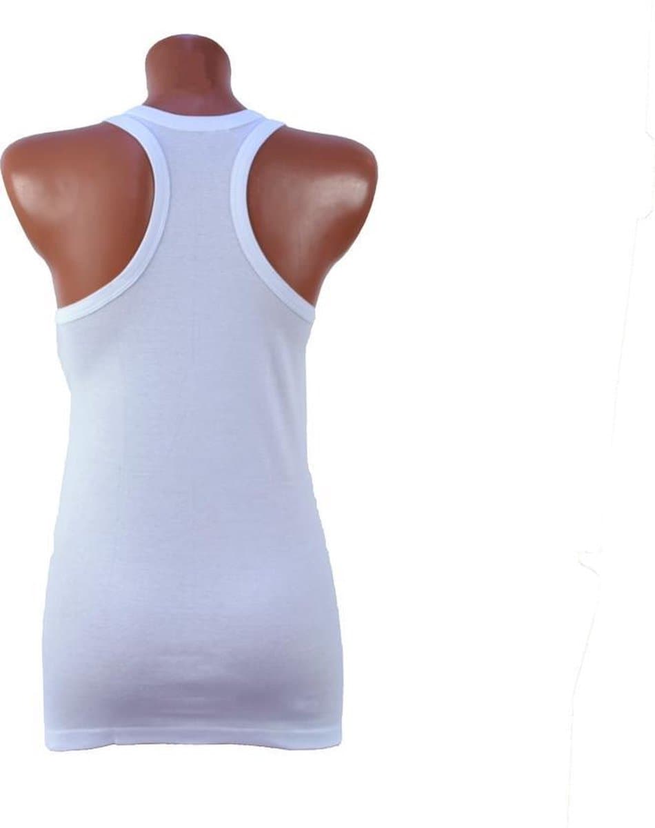 Dames Halterhemden – 2 Stuks – Wit – 100% Katoen – Extra Lang – Maat XL