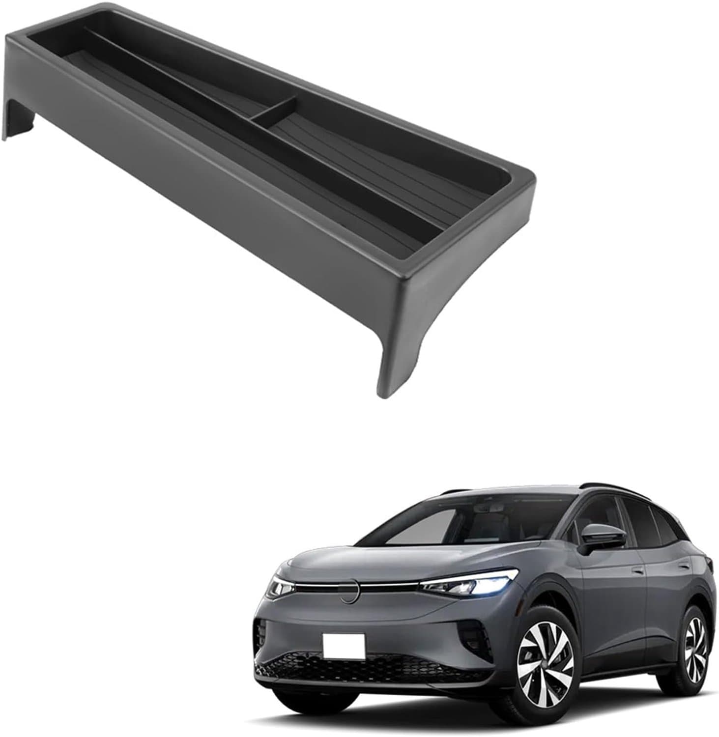 Middenconsole opbergvak VW ID.4 2025 2026 - organizer met antislipmat - zwart - optimale ruimtebesparing - ShopVlot
