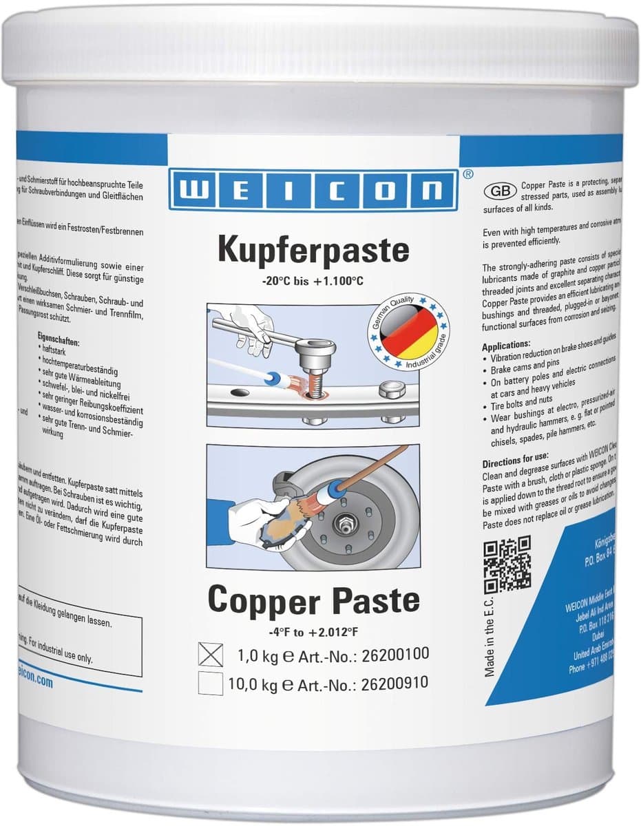 WEICON Kopervet – 1 kg – Voor hoge temperaturen