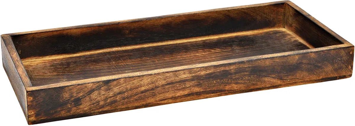 Tablett aus Mangoholz braun (B/H/T)