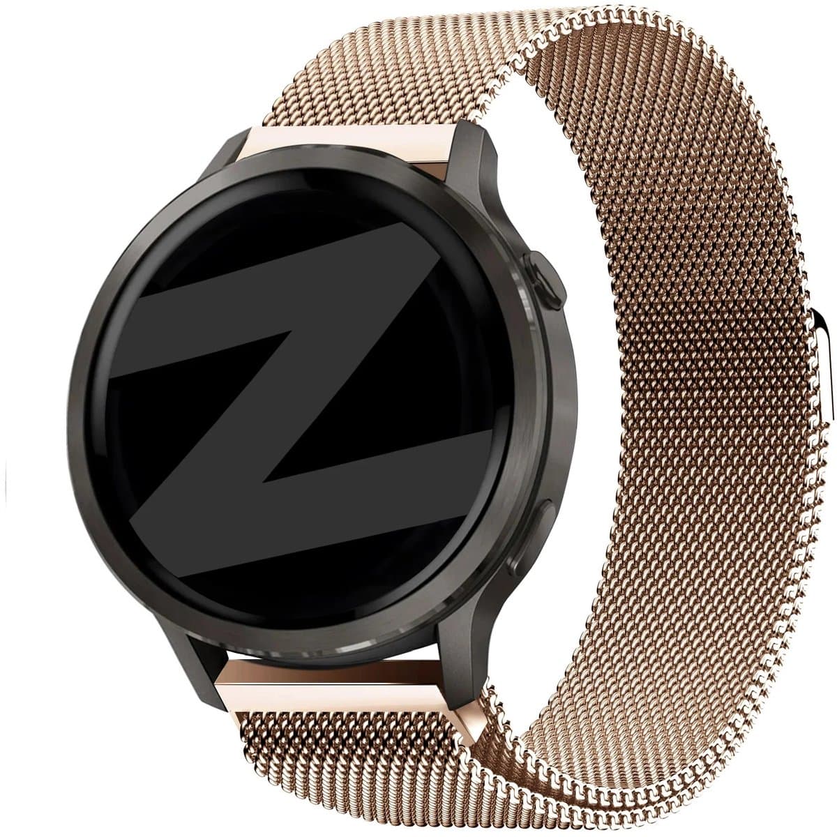 Bandz Milanese loop band (18mm) - Geschikt voor Garmin Vivoactive 4s / Vivomove 3s / Venu 2s / Venu 3s / Forerunner 255s / Forerunner 265s / Venu 4 - 41mm - Rosé goud