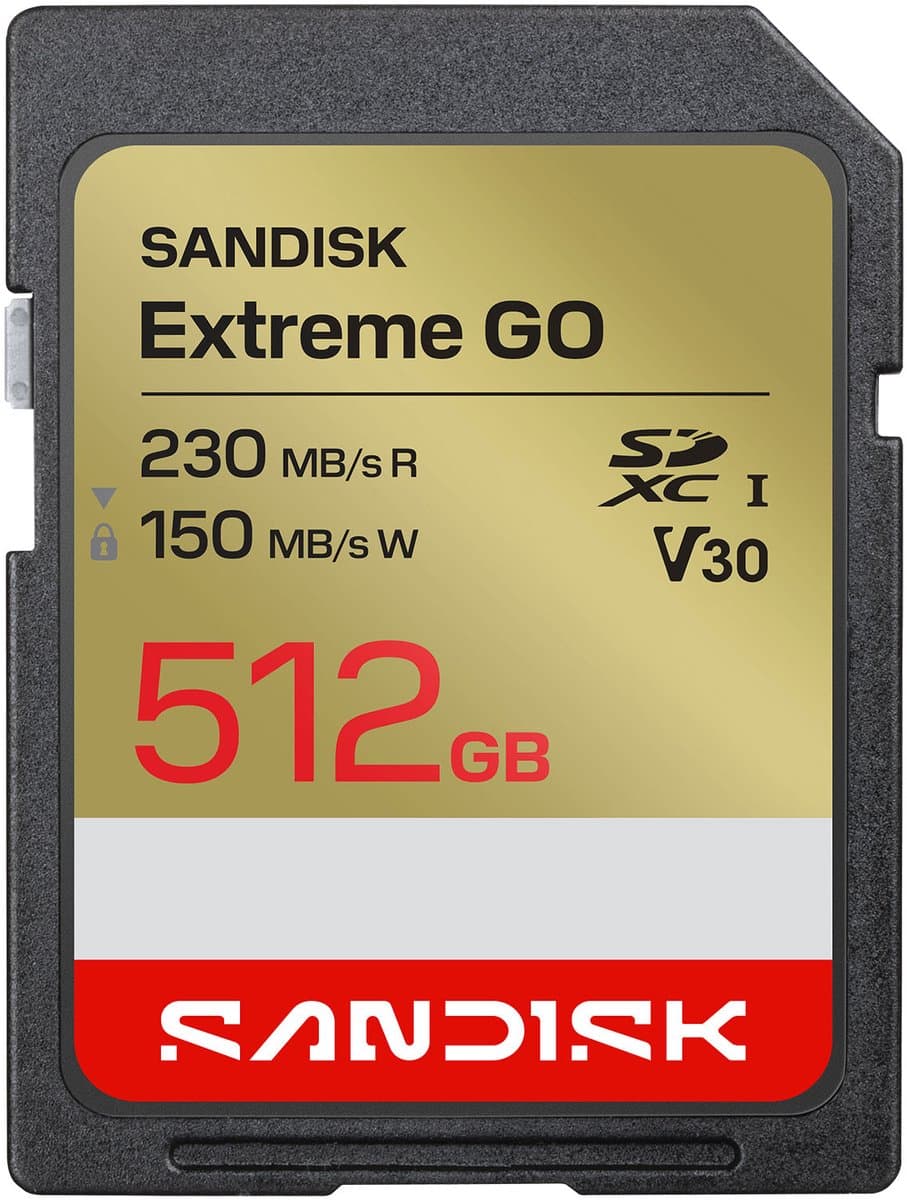 SanDisk SDXC Extreme GO 512GB (UHS-1, R 230MB/s / W150MB/s, 4K)
