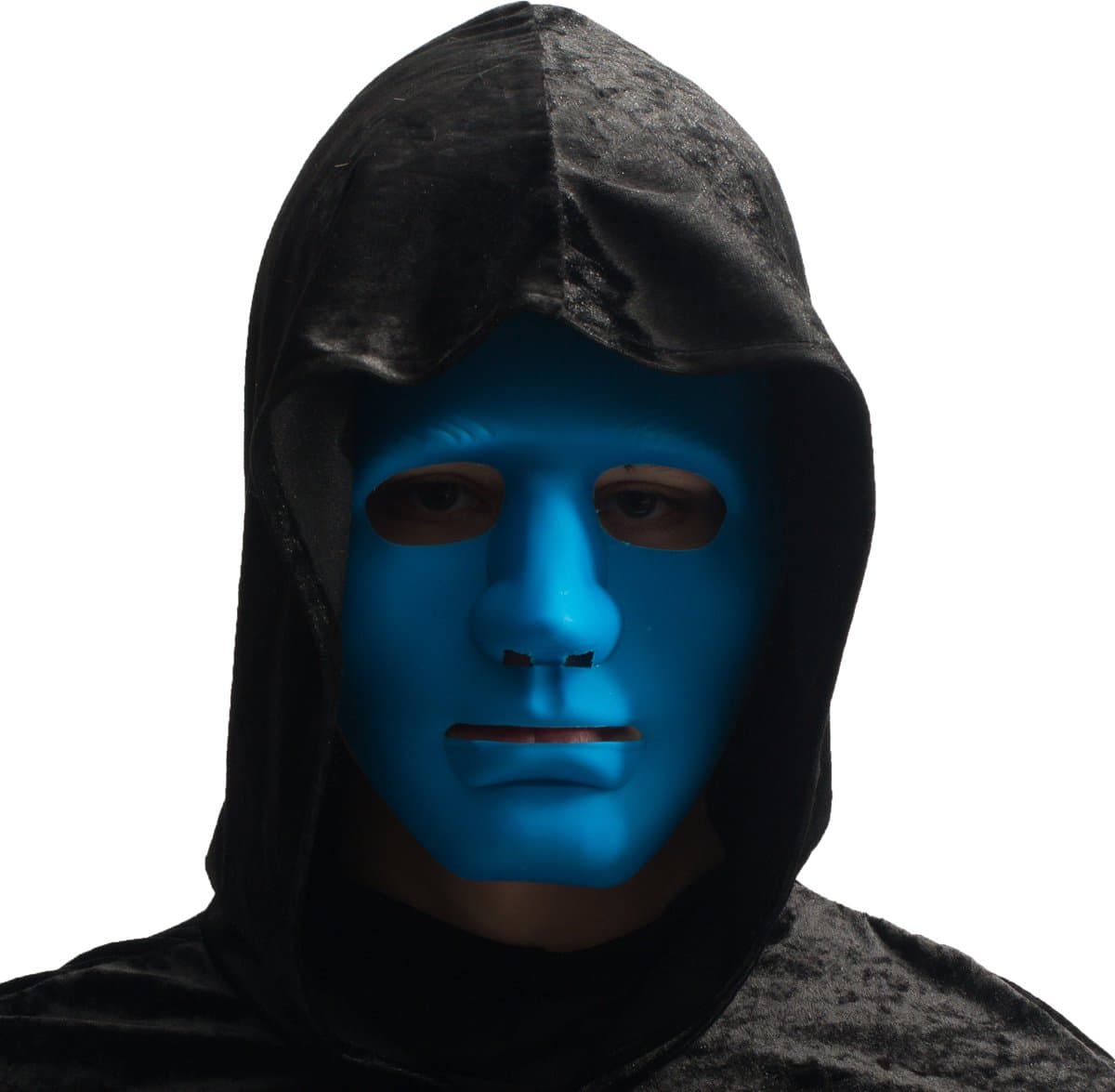 Partychimp Voordeelverpakking 6 pack Gezichtsmasker Mysterieus Halloween Masker Voor Bij Halloween Kostuum Volwassenen Carnavalskleding Heren Carnavalskleding Dames Carnaval- 6 pack Accessoires Carnaval-Pvc – Blauw