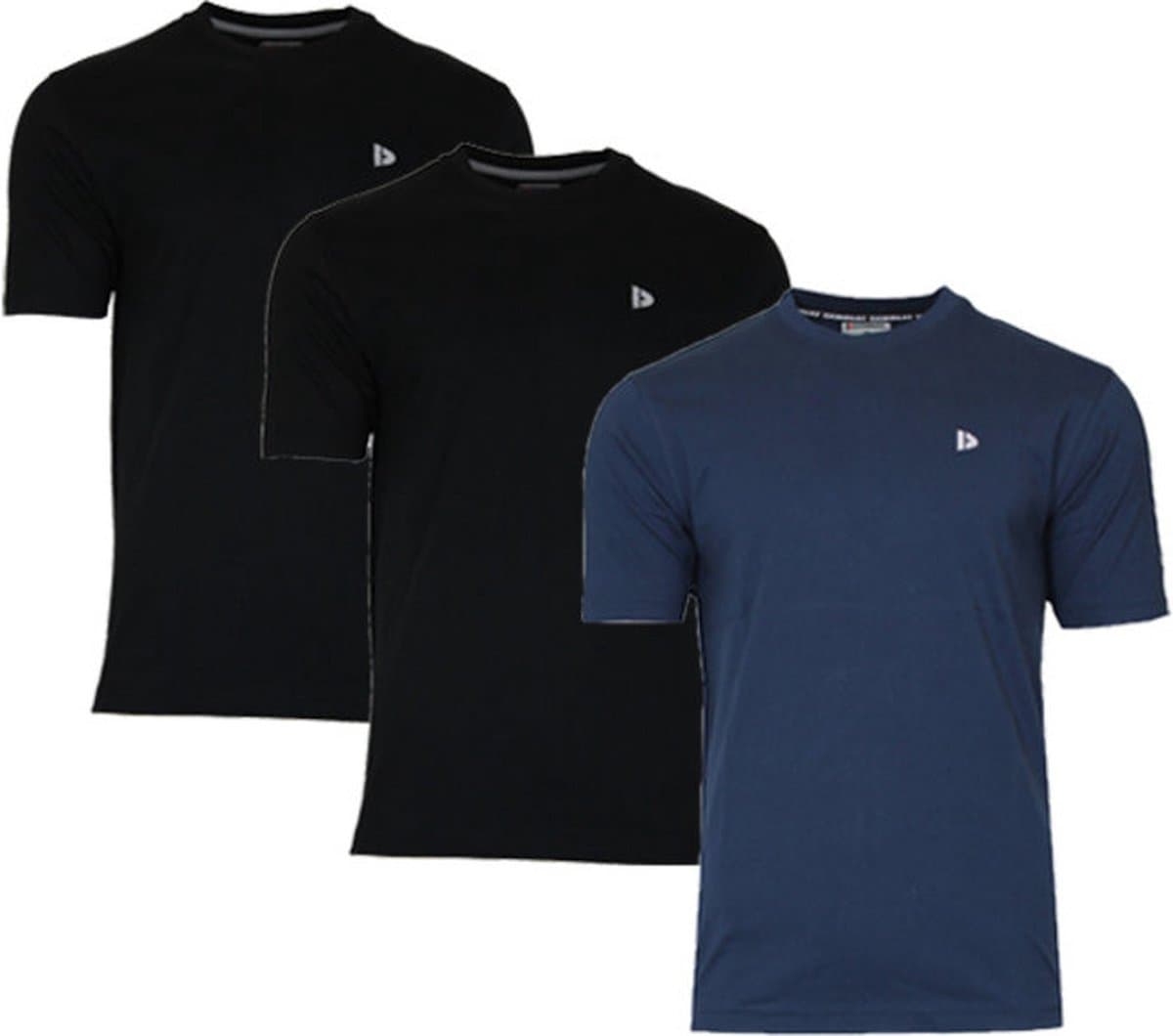 3-Pack Donnay - T-shirt (Vince) - Sportshirt - Heren - Black/Navy/Black (274) - maat 3XL