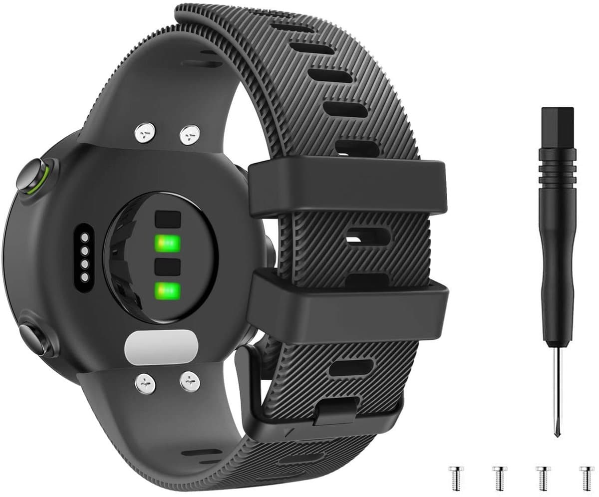 Dailygoods - Band - Horlogeband voor Garmin - Soft Silicone - Verstelbare Vervangband - Sportief en Comfortabel - Geschikt voor Forerunner 45 en...