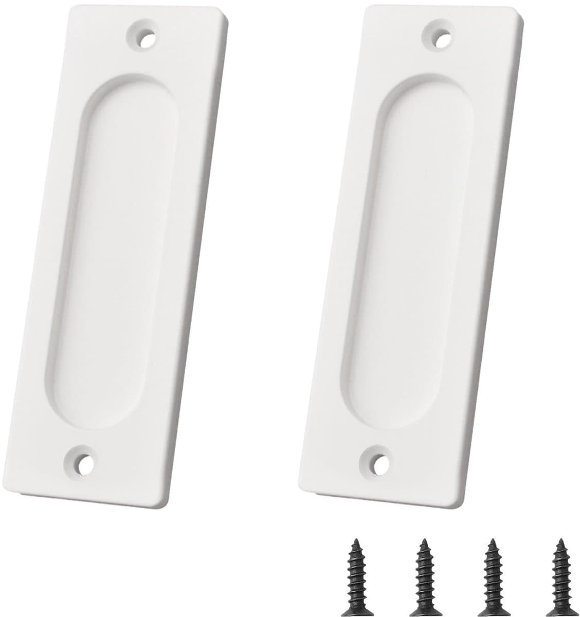 Dailygoods- Schuifdeurtrekken 10CM Aluminium - Rechthoekige Inbouw - Vinger Trek - Montageschroeven - Handgreep - Sierlijk Design - Deurgreep