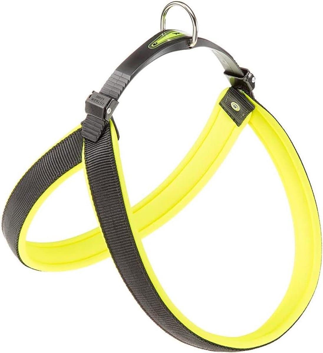 Honden Harnas - Veiligheidstuigje - Comfortabele Wandelingen - Fluorescerend Design - 77 cm - Geel