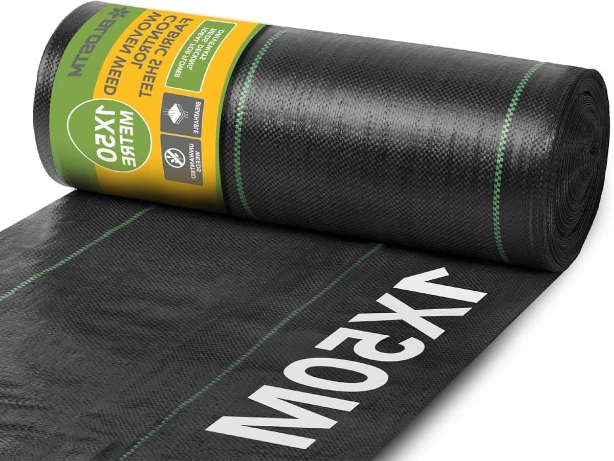 Worteldoek Gronddoek - Tuinfolie Onkruid - Ondergrond Bedekken - UV Gestabiliseerd Ademend - 1m x 50m - Zwart