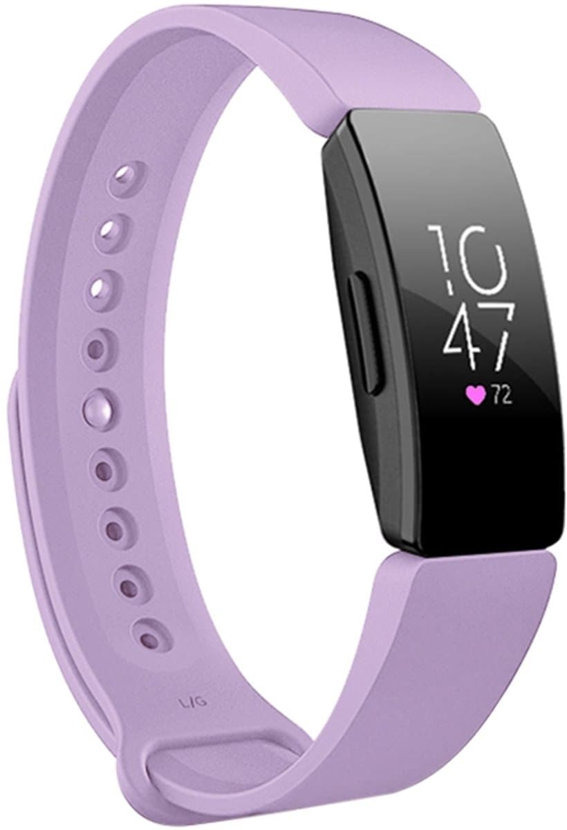 Smart Watch Snap Fastener Polsband Horlogeband voor Fitbit Inspire HR (lichtpaars)