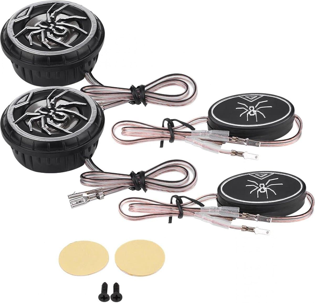 2 Stuks Creatieve Auto Spider Patroon Super Power Luid Audio Luidspreker Tweeter - Universele Tweeters Met Hoogwaardig Geluid .