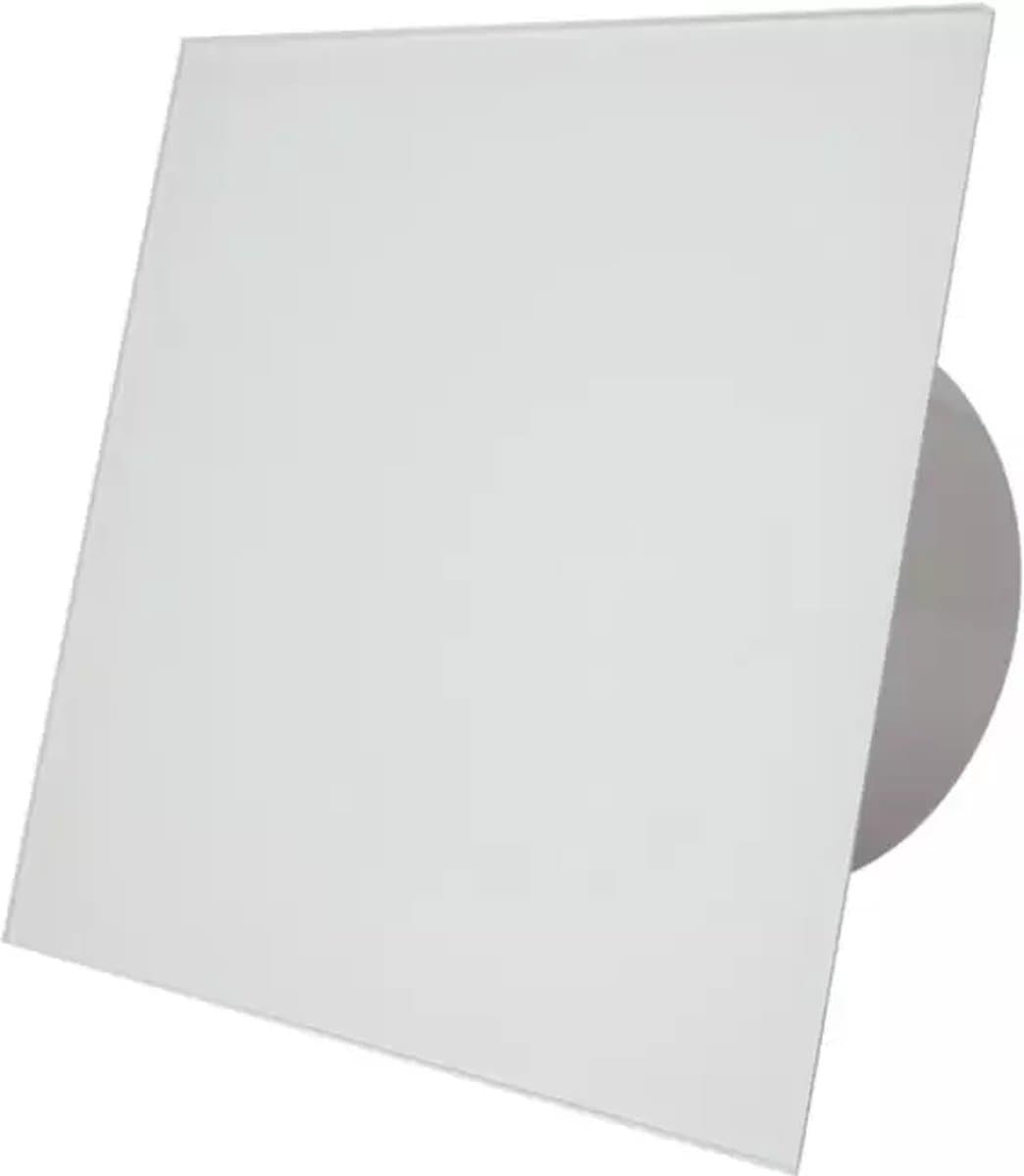 Badkamer ventilator Ø125mm - Muurventilator - Badkamerventilator - CE ventilator - Zeer stil (26dB) - Glazen front