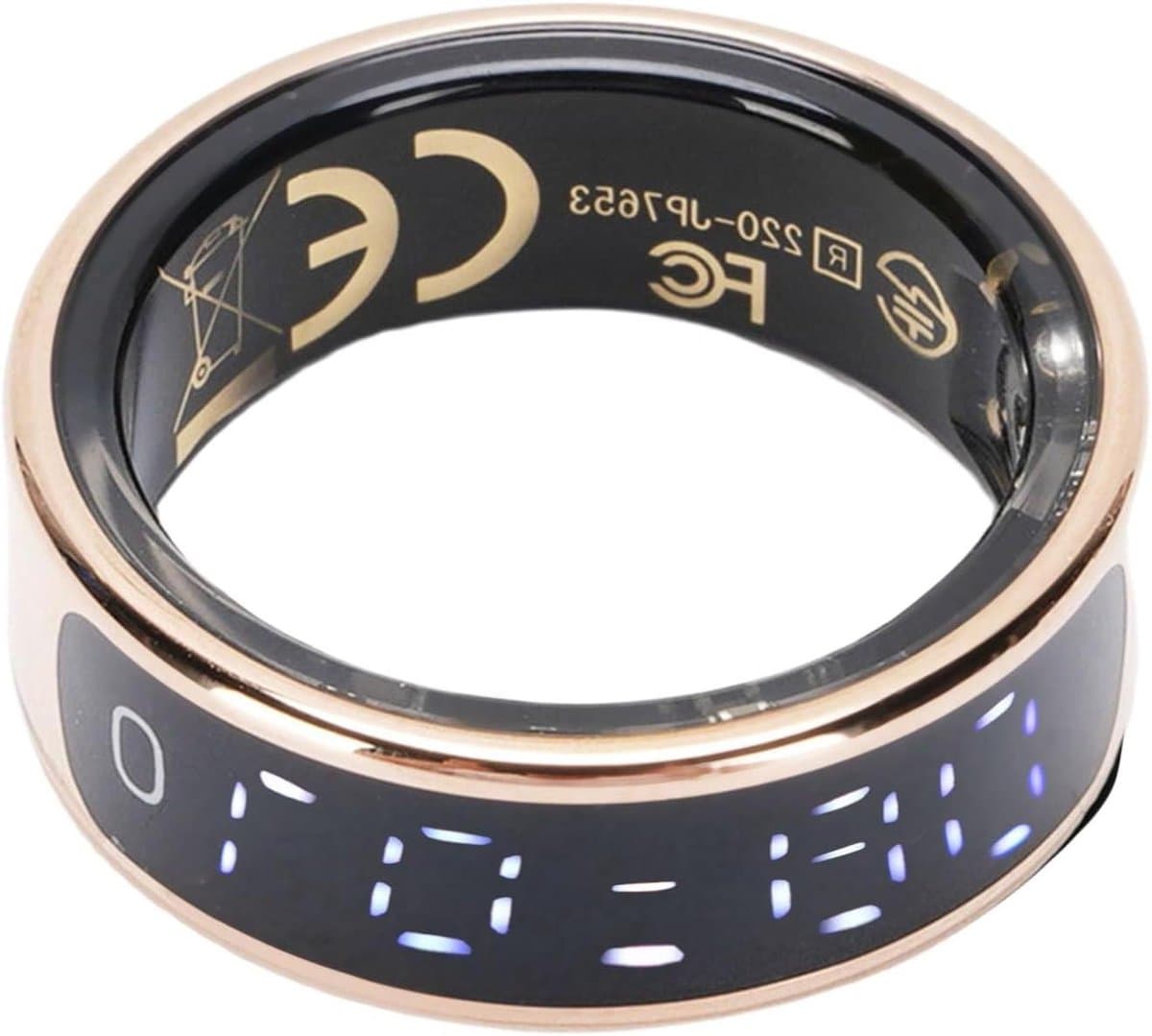 Slimme Ring - Fitness Tracker - Gezondheid Monitoren - Waterdicht Roestvrij Staal - ID 181 mm - Goud