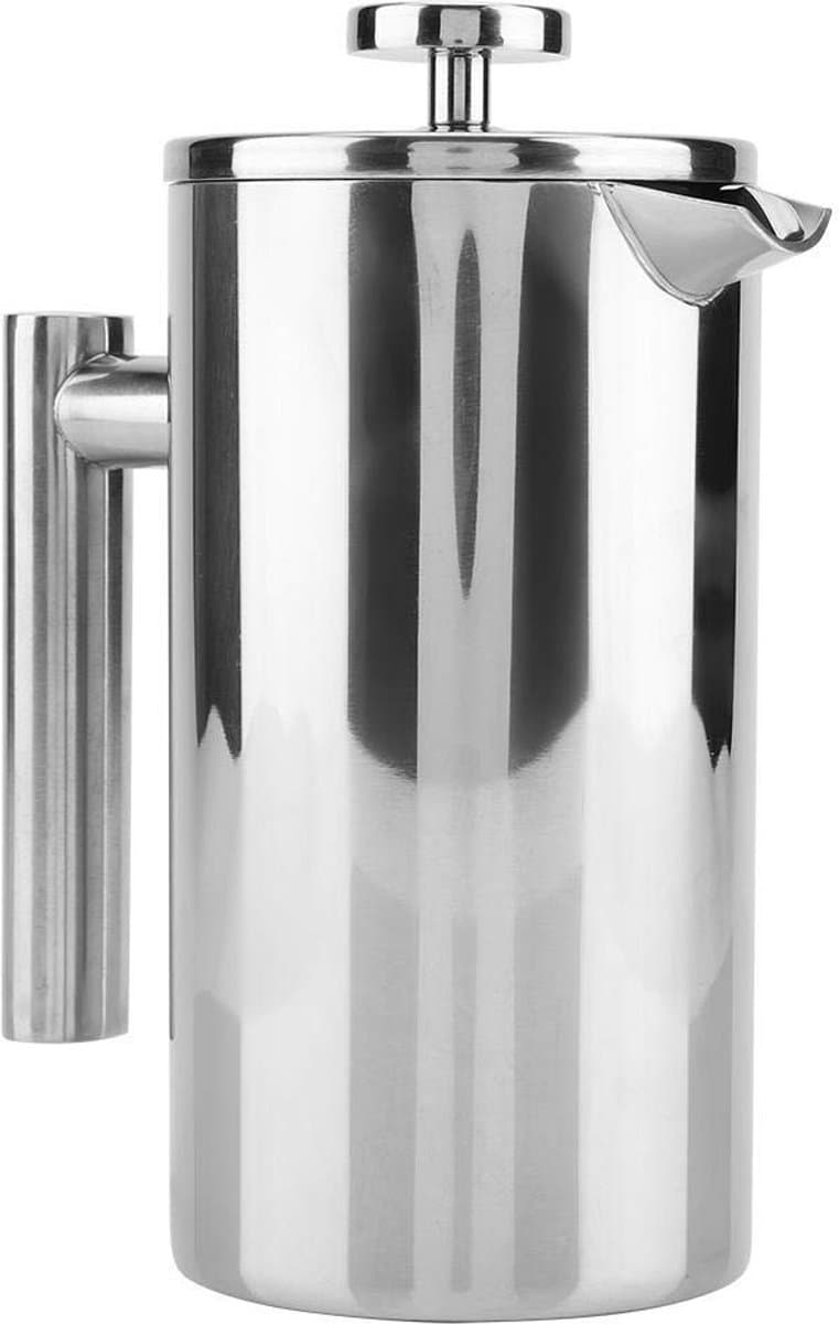 Dailygoody - Dubbelwandig Koffiezetapparaat - Franse pers Theepot - Ideaal voor Kantoor en Camping - 1000 ML - Handmatig Gebruik - Duurzaam en Sti...