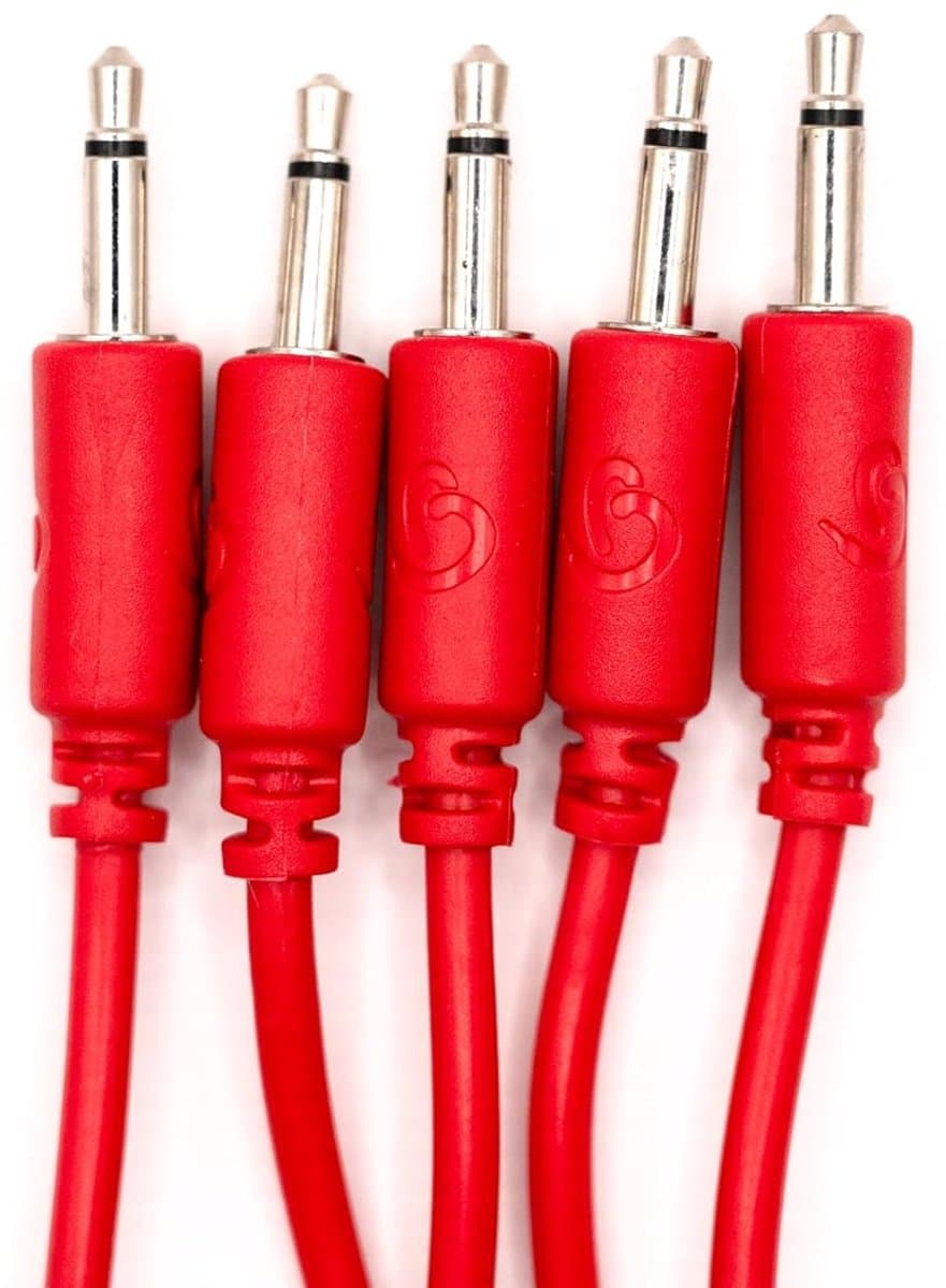Bowl Modular - 5 patchkabels voor eurorack - recht - 30 cm - rood