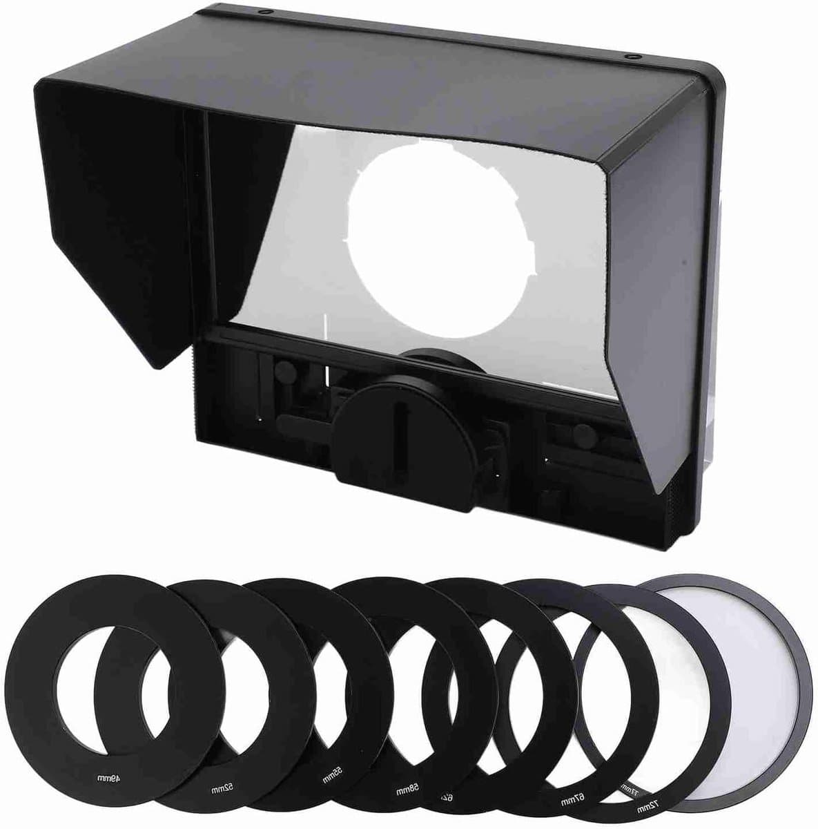 Glazen Teleprompter - Opvouwbaar Spiegel - Video Opnames - Met Afstandsbediening - Voor Camera Tablet - Zwart