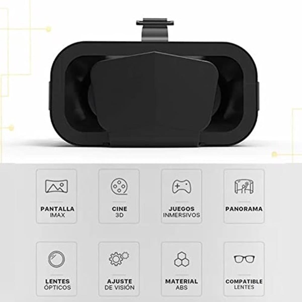 3D VR Virtual Reality Headset, Hoofdmontage VR Bril voor Videospellen op Mobiele Telefoons, Universele Zachte Comfortabele VR Bril Viewer voor OS Android 360 Graden