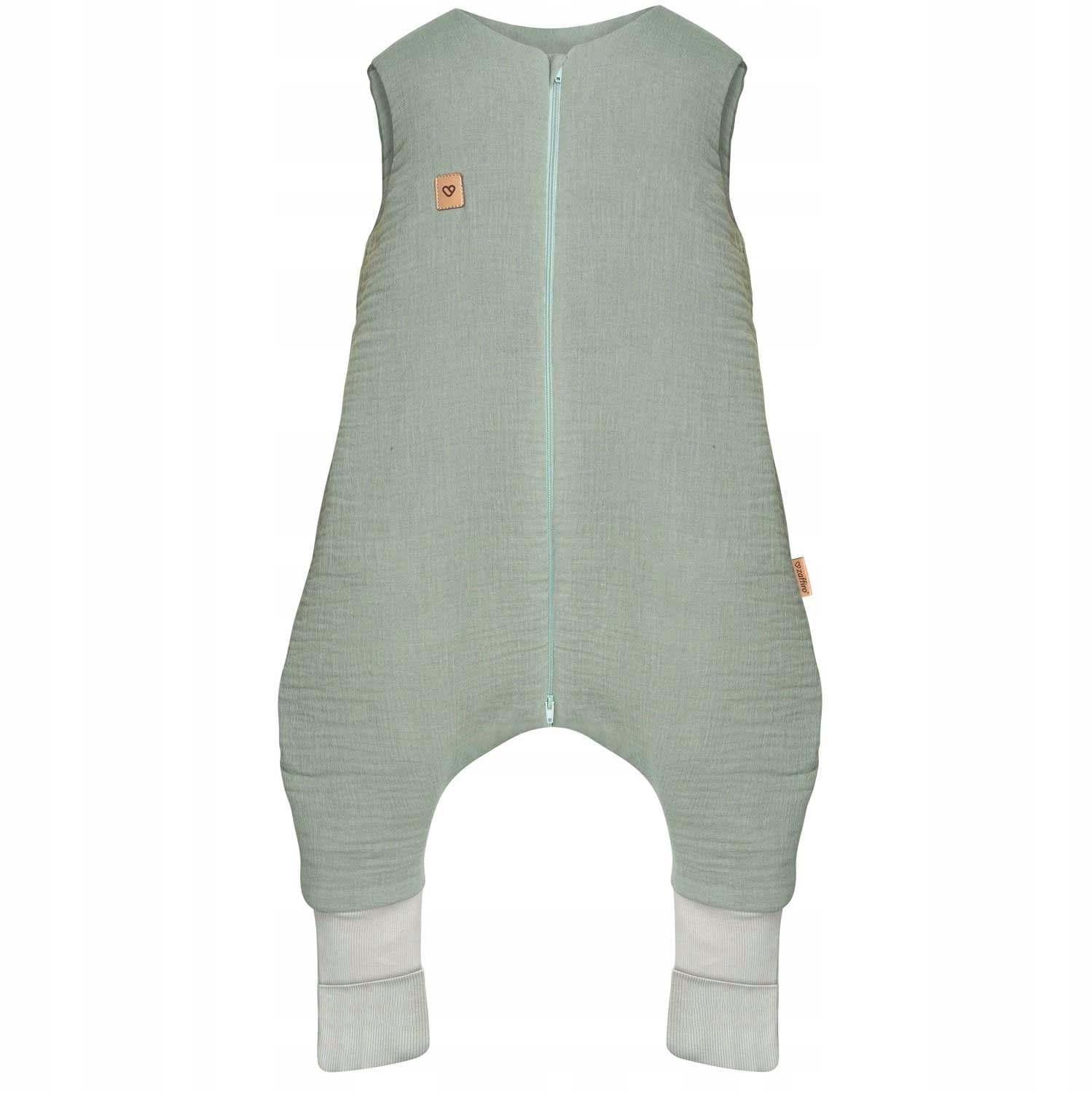 Muslin slaapzak met poten 1.5 TOG Malaga mint 1-2 jaar