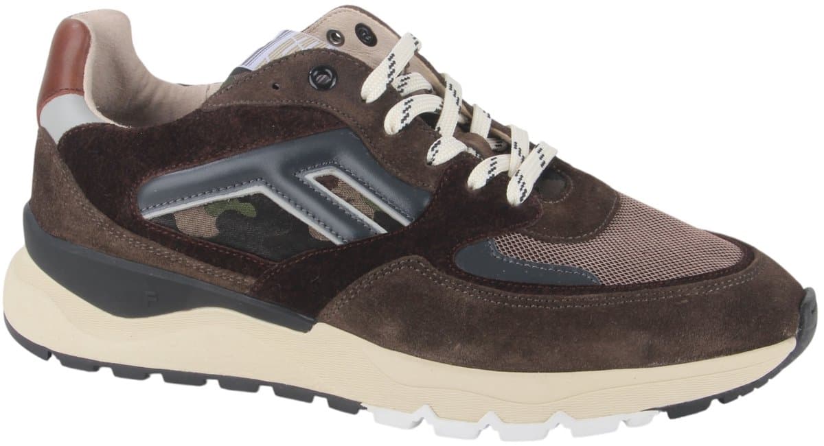 Floris van Bommel - DE TREENER 01.19 - Lage sneakersVrije tijdsschoenenHeren sneakers - Kleur: Bruin - Maat: 40.5