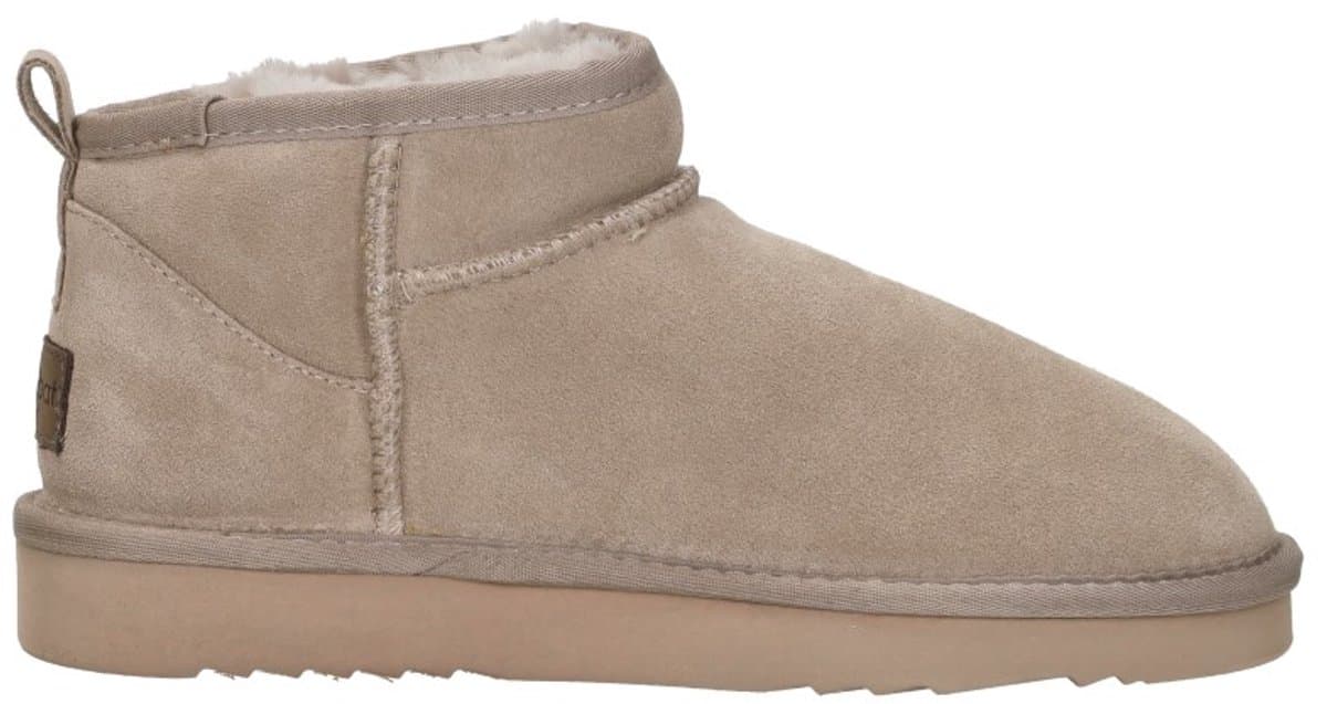 Warmbat Durack Enkellaarsjes Plat - Taupe - Maat 44