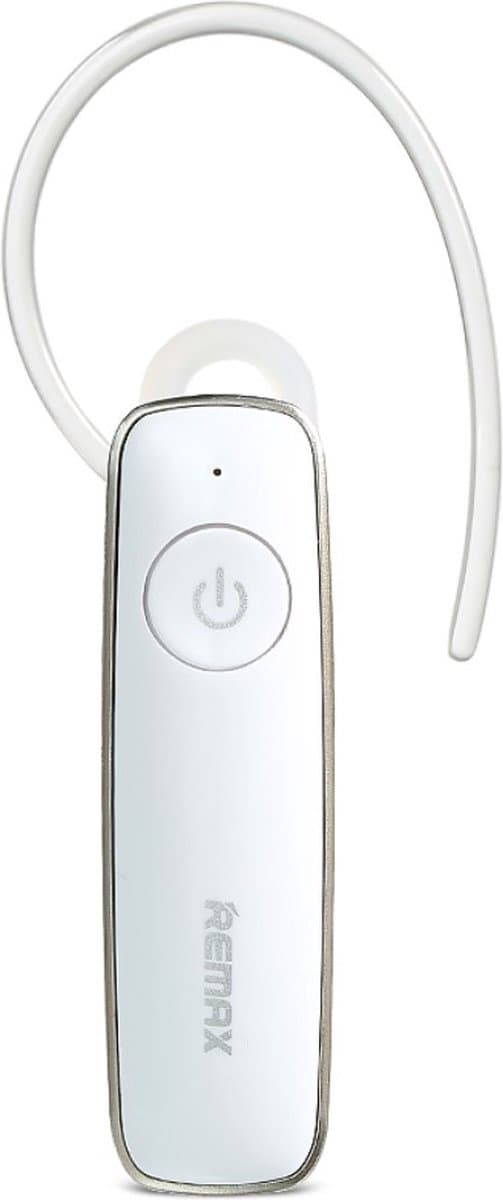 Remax T8 Bluetooth Oortje In-Ear Wit - Draadloze Mono Headset met Oorhaak voor Handsfree Bellen Auto, Sport & Zakelijk Gebruik - Multipoint 4.1