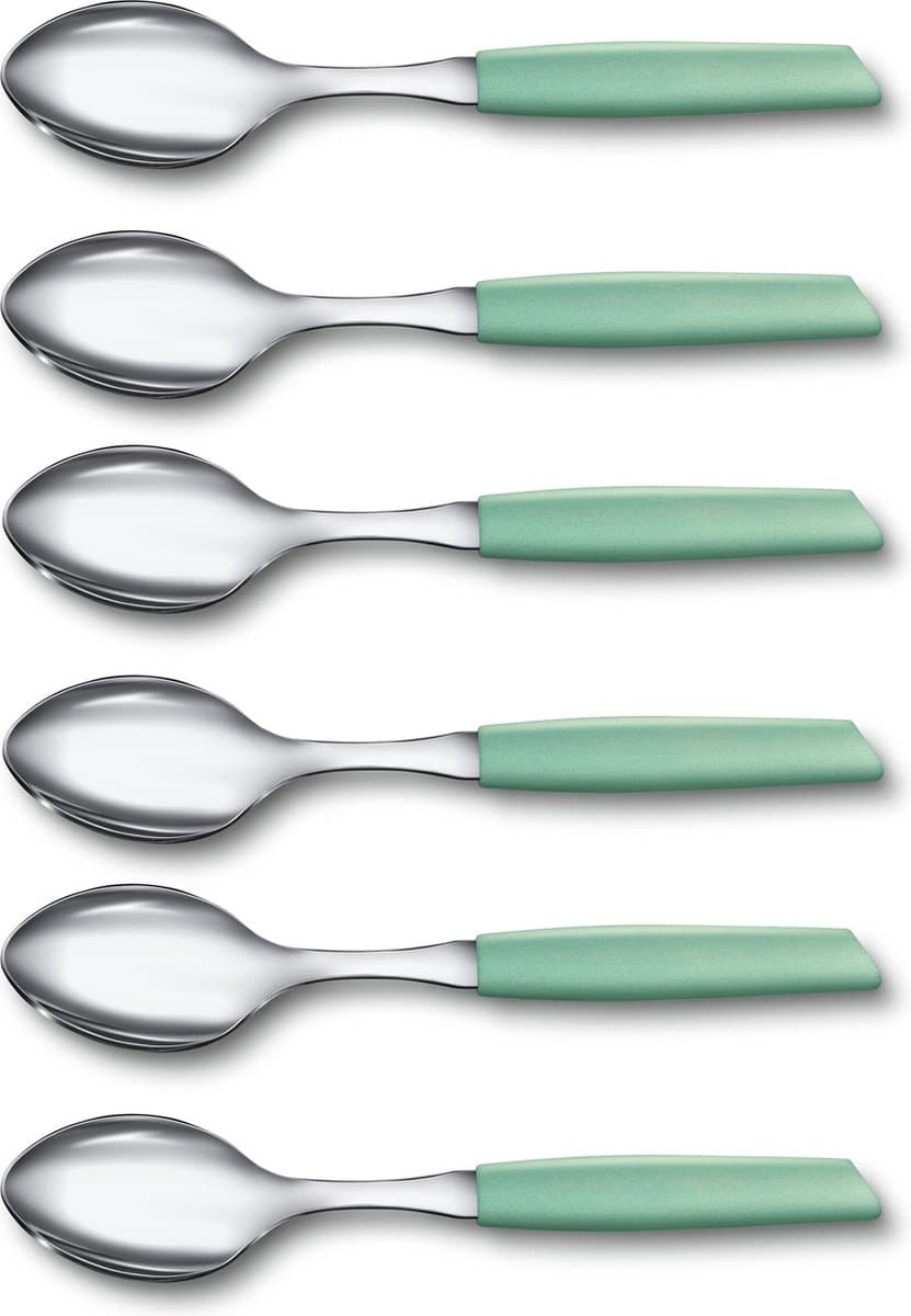 Victorinox Swiss Modern koffielepels - 6-delig - Mint groen
