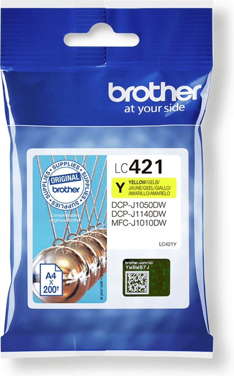 Brother LC421Y inktcartridge 1 stuk origineel geel