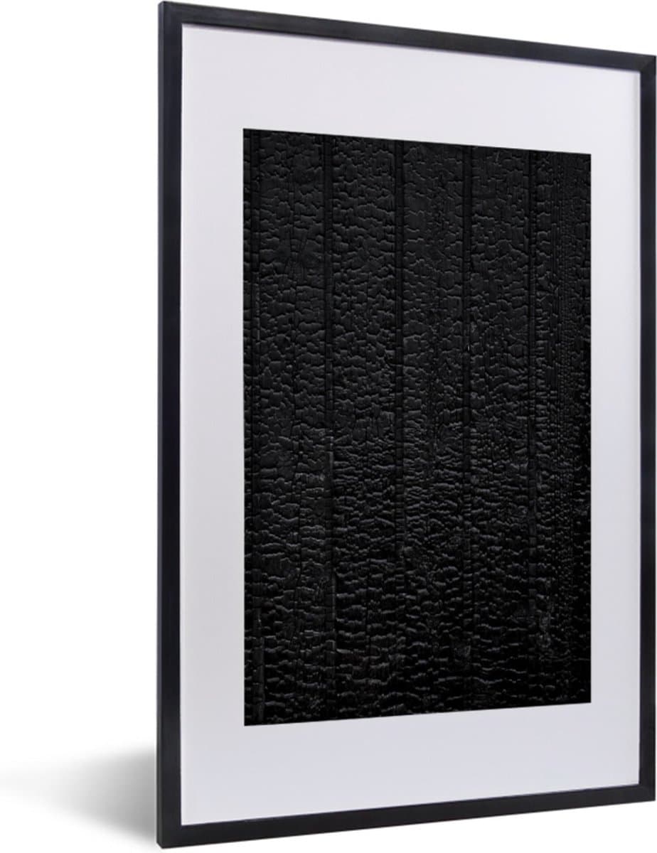 Fotolijst incl. Poster - Zwart - Design - Structuur - Lederlook - 40x60 cm - Posterlijst - Kerstversiering - Kerstdecoratie voor binnen - Kerstmis