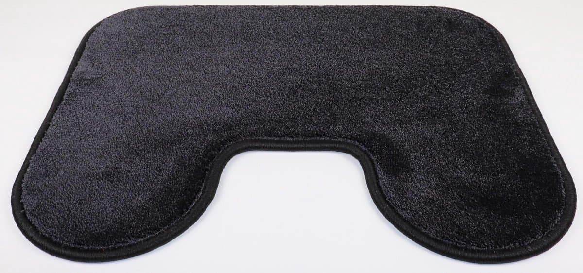 PRIMA - Luxe - wc mat - toiletmat - 45x60cm - antraciet - zwart - met uitsparing 21cm